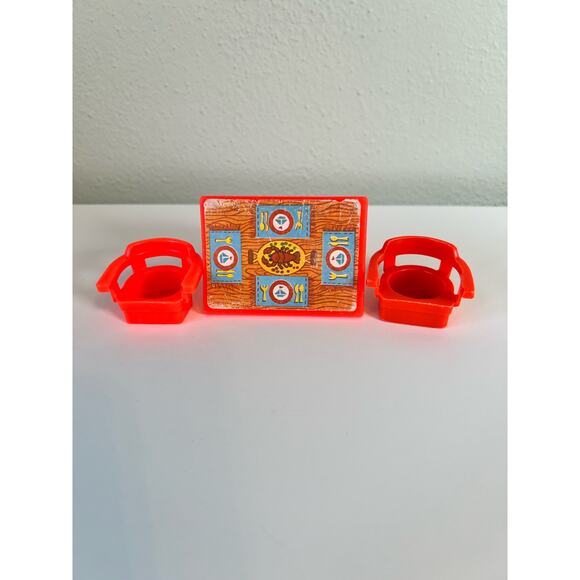 Vintage Fisher-Price Little People Rectangular Picnic Table and Chair Set - Picture 2 of 4